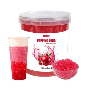 Perles de boba à la grenade en vrac de 3 kg, garnitures pour bubble tea avec sucre, emballage en boîte, vente en gros directe d'usine - Product Image 3