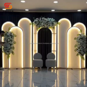 SMOOTH Set of 9 Wedding Backdrop Frame Heavy Duty Adjustable Wedding Backdrop Stand Stage Decoration - Product Image 2