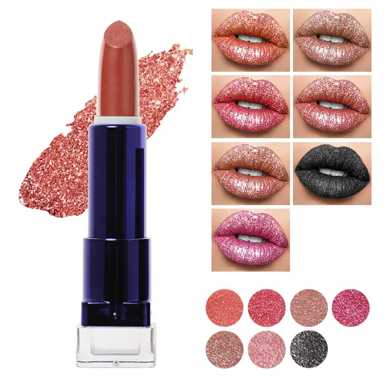Custom Make Your Own Brand New Fashion Perfect Glitter lipstick Diamond Flash Lipstick for parties dinners