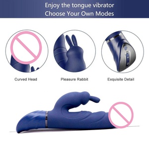 Vibradores de Dildo, Juguetes Sexuales para Mujeres, Dildos, Juguetes para Adultos, Vibrador de Conejo para Punto G, Estimulador Clitoriano de Silicona, Juguete Sexual - Product Image 3