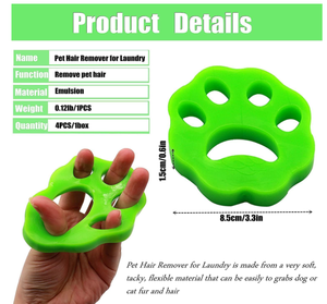 4 packs d'épilateur pour animaux de compagnie pour <span class=keywords><strong>le</strong></span> linge Attrape-peluches pour machine à laver Épilateur réutilisable pour chien pour <span class=keywords><strong>le</strong></span> linge - Product Image 4