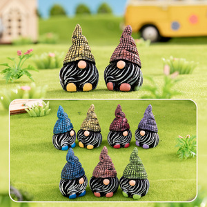 Figura Decorativa de Gnomo de Siete Colores, Hecha a Mano, para Decoración de Sala de Estar, Manualidades y Adornos de Resina - Product Image 1