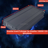 Amplificateur de subwoofer de voiture de style brésilien, pleine gamme, RMS 13000W, crête 26000W, SPL, basses puissantes, 1 ohm mono, amplificateur de voiture classe D