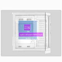 Kit d'ordinateur de bureau de jeu AntarcChill 157 mm avec refroidisseur liquide pour processeur, tour moyenne, boîtier en alliage d'aluminium, ventilateur, prend en charge les cartes mères M-ATX/ITX, SSD/HDD