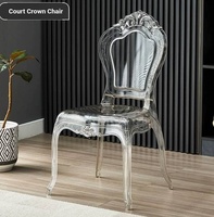 Chaise Chiavari en acrylique transparent imperméable, facile à nettoyer, empilable, pour hôtel, mariage, banquet, événement, réception, traiteur