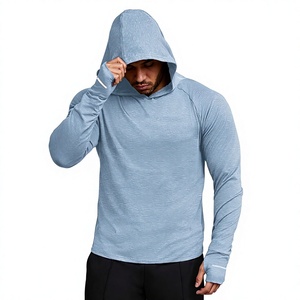 Men's Autumn Athletic Hoodie Hooded Sweatshirt Solid Color Long Sleeve Anti-UV 100% Polyester Regular Fit Drop Shoulder Made - Product Image 1