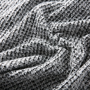 Tissu en tweed blanc à carreaux <span class=keywords><strong>laine</strong></span> grossière pour femmes automne hiver vêtements couleur unie Plaid nouveau Style - Product Image 3