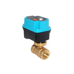 Winvall Small Electric Control Valves 24VAC/DC Stepper Motor 0-10V 4-20mA Modulating Actuator Motorized Brass Ball Valve