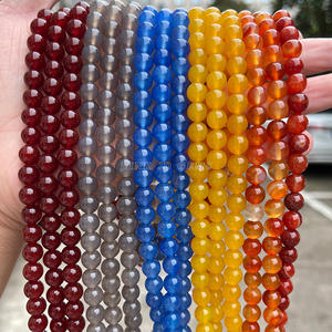 Jingde jewelrys ลูกปัดอาเกตสีแดงหลวมเครื่องประดับ DIY, สายรัดมือ, ลูกปัด, ผลิตภัณฑ์กึ่งสำเร็จรูป - Product Image 2