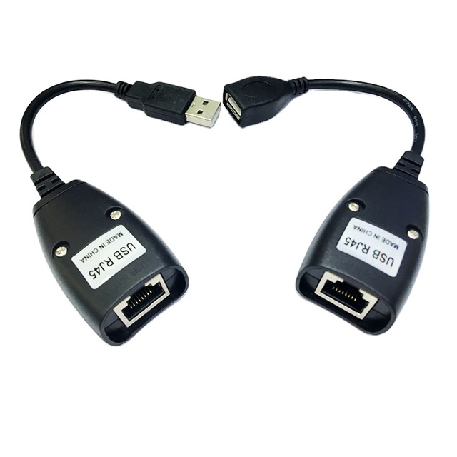 USB 2.0 Ethernet Extender Over Cat5e/cat6/cat7 - USB Network RJ45 Extender Repeater Upto 165ft(50m) for Windows/mac/ubuntu / PVC