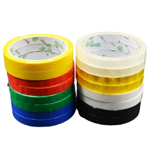 Lớn 12mm Lõi Rau ràng buộc văn phòng phẩm băng đầy màu sắc một mặt cao su đỏ xanh xanh đen vàng trắng niêm phong Băng - Product Image 5