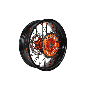 Juego de Ruedas Supermoto de Aluminio CNC de 16/17 Pulgadas con Llanta Negra para KTM EXC <span class=keywords><strong>2006</strong></span> Dirt Bike - Product Image 6