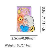 Pin Kerah Berbahan Paduan Seng dengan Enamel Lunak Bergaya Antik, Motif Landak Anime - Bros Kerah Logam Enamel Hewan Lucu, Hadiah Konvensi Grosir