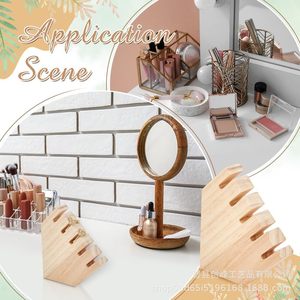 Expositor de joyería de madera, soporte de exhibición de anillos de sobremesa, estante de almacenamiento de joyas para tienda de joyería, organizador de adornos - Product Image 3