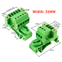 Connexion de bornier mâle fil à fil monté sur rail Din avec brides de verrouillage Type XK15EDG-GBM-3.81MM