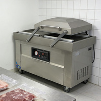 Scelleuse sous vide électrique 400P à double chambre, facile à nettoyer, commerciale, haute efficacité, fonctionnement simple, pour emballage sous vide alimentaire et chimique