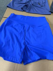 Short de gymnastique de <span class=keywords><strong>yoga</strong></span> et de course à pied jaune pour femme avec poches arrière 3D Scrunched Butt Design Respirant Ropa Deportiva Mujer - Product Image 5