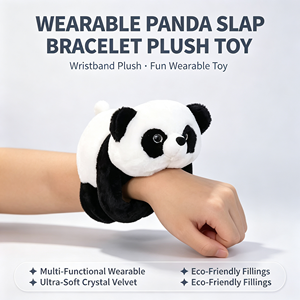 Peluche Super Morbido a Forma di Cucciolo di Panda, Cuscino Ricamato con Imbottitura in Cotone PP, 20cm, Regalo per Cuccioli - Product Image 1