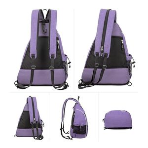 <b>Pickleball</b> Racket Paddle Backpack Slinger Crossbody Bag with Multiple Pockets <b>for</b> Tennis <b>Balls</b> and Sports Gear Easy to Clean - Product Image 3