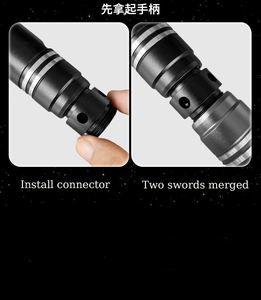 2024 Rechargeable RGB 15 Couleur Métal Hilt Dueling LED <span class=keywords><strong>Sabre</strong></span> avec Effet Sonore Cosplay métal jouet Épées <span class=keywords><strong>Sabre</strong></span> <span class=keywords><strong>Laser</strong></span> - Product Image 5