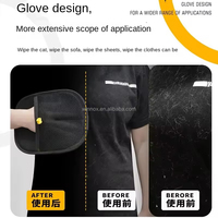 Guante Plegable para el Cuidado de Mascotas, Cepillo de Nailon Suave para Eliminar el Pelo, Guante Removedor de Pelo, Peine de Masaje Suave para Perros, Gatos y Aves