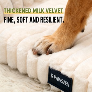 PAWSZEN Corduroy <b>Dog</b> Bed Rectangle Plush Pet Sofa Cozy Luxury <b>Kennel</b> <b>for</b> Small Medium Large <b>Dogs</b> - Product Image 4