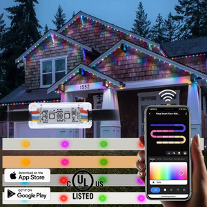 Không thấm nước rgbic 24V thông minh đèn giáng sinh kỳ nghỉ pixel <span class=keywords><strong>LED</strong></span> điểm đèn IP68 PVC cơ thể cho sử dụng ngoài trời - Product Image 1