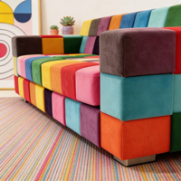 Ensemble de canapés modulaires créatifs modernes avec housses amovibles, couleurs personnalisables pour le salon