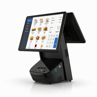 Monitor POS Layar Ganda Sistem EPOS All-in-One dengan Printer Struk Terintegrasi untuk Toko Retail dan Konter Supermarket