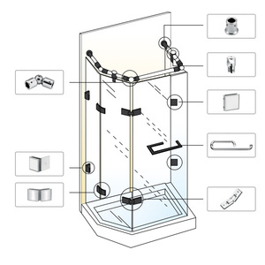 Cerniera porta doccia <span class=keywords><strong>in</strong></span> <span class=keywords><strong>ferro</strong></span> resistente alla corrosione Design moderno <span class=keywords><strong>per</strong></span> uso bagno - Product Image 5