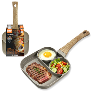 Sartén Cuadrada para Huevos RAF R.2544 de 17 cm con Mango Estilo Madera, Antiadherente, Fácil de Limpiar, Sartén 3 en 1 para Cocinas de Gas y Eléctricas en Casa - Product Image 4