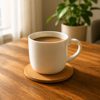 Sous-verres en liège naturel écologiques, absorbants, résistants à la chaleur, antidérapants pour la maison, la cuisine, la table à café