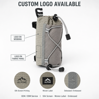 Pochette de rangement suspendue en nylon maillé avec cordon de serrage, cordon élastique, porte-bouteille pour sac à dos, porte-téléphone et clés, logo personnalisé OEM