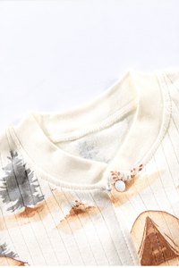 Pakaian Bayi Katun Musim Semi Gugur, Romper Bayi Baru Lahir Bergaris, Pola Hewan Lucu, Bodysuit Bayi Unisex, ODM Dapat Disesuaikan - Product Image 3