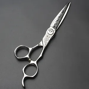 Conjunto de tesoura de cabeleireiro, tesoura de 6 polegadas japonesa para cabeleireiro, barbeiro, corte de desbaste