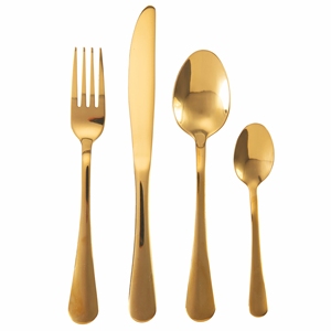 Set di posate 5TH AVENUE da 16 pezzi, oro lucido - Product Image 1