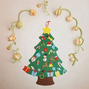Nuevo Diseño de Decoración Navideña, Árbol de Navidad de Fieltro para Colgar en la Pared, Regalo para Niños con Color y Tamaño Personalizables - Product Image 2
