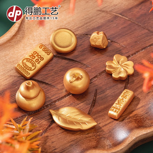 Adorno de barra de oro de resina para paisaje en miniatura, decoración para el Año Nuevo Chino, accesorio decorativo para sala de estar - Product Image 3