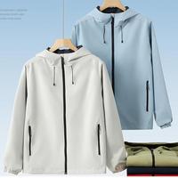 Veste coupe-vent unisexe personnalisée pour l'hiver, nouvelle conception élégante imperméable avec capuche, fermeture éclair longue, épaisseur fine