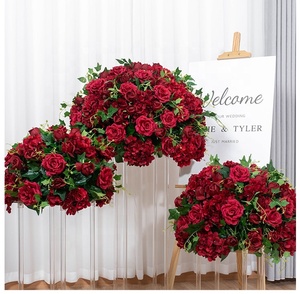 Bola de seda rosa para boda, centro de mesa de flores artificiales para decoración de boda - Product Image 5