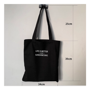 Venta al por mayor de tela ecológica reutilizable plegable bolsa de algodón en blanco impresión personalizada logotipo plegable mercado bolsas de compras de lona - Product Image 3