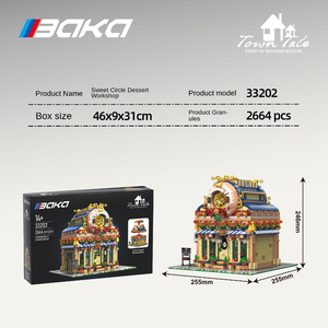 BaKa 2025 Nueva Serie Creativa de Modelos de <span class=keywords><strong>Arquitectura</strong></span> de Plástico <span class=keywords><strong>para</strong></span> Construir, Juguetes Educativos <span class=keywords><strong>para</strong></span> Niños y Adultos, Regalos de Cumpleaños, Juegos de Bloques de Construcción - Product Image 5