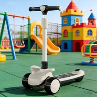 Trottinette Électrique Pliable à 3 Roues Unisexe Nouveau Modèle avec Roues en Plastique et Siège pour Enfants de 3 à 12 Ans
