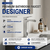 Grifo Momali de latón macizo para lavabo de hotel, montado directamente en el encimera, con agua fría y caliente, mezclador para lavabo de baño, grifo para fregadero de uso doméstico