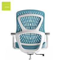 Fauteuil de bureau exécutif avec dossier en plastique perforé, inclinable, appui-tête réglable et pivotant, ergonomique avec repose-pieds
