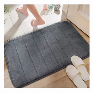 Zachte Thuis Badmat Wateropname Non-Slip Memory Foam Tapijt Wc Coral Fleece Vloer Mat Voor Nat Gebied van Badkamer