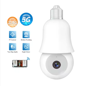 <span class=keywords><strong>5GHz</strong></span> 2.4G 360 toàn cảnh thông minh Wifi <span class=keywords><strong>IP</strong></span> Mini Home an ninh không dây an ninh ánh sáng bóng đèn PTZ <span class=keywords><strong>camera</strong></span> với Night vison - Product Image 1