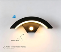Éclairage d'entrée de villa, d'hôtel, de couloir, de qualité commerciale, avec détecteur de mouvement, haute luminosité, 12W 18W LED, étanche, en aluminium