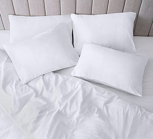 Sarung <span class=keywords><strong>Bantal</strong></span> Katun Polos 200 Thread Count Warna Putih untuk Perlengkapan Tempat Tidur Hotel - Product Image 6