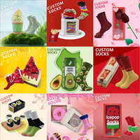 Drôle de conception femmes mignon fruits Icepop motif personnalisé femmes bonheur chaussettes
